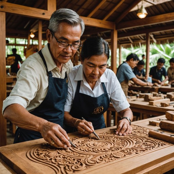 Quelle croisière offre des ateliers de sculpture sur bois en Indonésie?